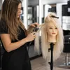 Kadeřnická cvičná hlava Jessica lidské vlasy 60 cm + stativ Náhled obrázku produktu 6
