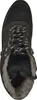 A top-down view of a black boot with white and gray laces and a gray fur lining. Anteprima dell’immagine prodotto