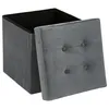 Atmosphera | Pouf - Adaline - 38x38 cm - Grigio - Anteprima dell’immagine prodotto 2