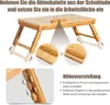 COSTWAY Bambus Laptoptisch klappbar, Notebooktisch Produktbild-Vorschau 2