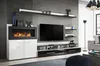 Wohnzimmerwand mit Bio-Kamin KATTA – weiß / schwarz Produktbild-Vorschau 1