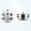 28 cm 2-layer-Dampfer Edelstahl Küche Kochsuppe Dampftopf Produktbild-Vorschau 5