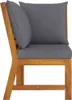 vidaXL Modular-Sofa-Eckteil mit Dunkelgrauen Kissen Produktbild-Vorschau 3