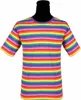 T2595-9900-3XL bunt Damen-Herren Kurzarm Ringelhemd Rainbow Produktbild-Vorschau 1