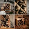Portabottiglie in legno KADAX, 52 x 25,5 x 52 cm, naturale, Anteprima dell’immagine prodotto 12