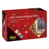 The image shows the retail packaging for an LED light curtain. Produktbild-Vorschau