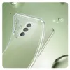 A clear phone case is shown over a green phone. Produktbild-Vorschau