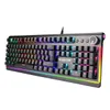 A gaming keyboard with RGB lighting against a white background. Produktbild-Vorschau