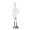 Clayre & Eef Figur Kaninchen 20 cm Weiß Polyresin Produktbild-Vorschau 3