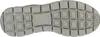 The sole of a gray Skechers shoe is shown from an underneath view against a white background. Voir les images du produit