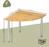 bremermann Bambus-Eckregal mit Edelstahl, ca. 25 x 20 x 25 Produktbild-Vorschau 7