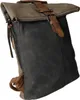 Rucksack DI-2009 aus glattem Kunstleder, Schwarz, 32x33x8,5 Produktbild-Vorschau 1