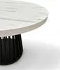 Runder Tisch Marmor Weiße Beine Latten schwarz Ø100 Produktbild-Vorschau 4