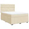 Boxspringbett mit Matratze Creme 140x200 cm Stoff Produktbild-Vorschau 3