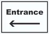 Entrance Schild mit Text und Richtungspfeil links Eingang Produktbild-Vorschau 1