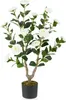 COSTWAY 90cm Kunstbaum mit Blüten, Künstlicher Produktbild-Vorschau 1