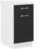 40 cm Küche Omega Schwarz Weiss Küchenzeile Einbauküche Produktbild-Vorschau 1