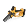 A yellow and black cordless chainsaw is shown against a white background. Produktbild-Vorschau