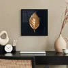 MuchoWow® MuchoWow® Gerahmtes Poster Blätter - Chic - Gold Produktbild-Vorschau 2