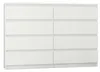 Komoda 140 cm 8 zásuvek skříňka FRAMIRE R-140-S8 bílá Náhled obrázku produktu 8