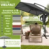 tillvex® Obdélníkový hliníkový slunečník Ø 330 cm antracit Náhled obrázku produktu 5