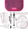 CALCUSO Geometrie Set PRO – Pinkes Mäppchen mit Zirkel, Produktbild-Vorschau 1