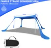 TolleTour Strandmuschel Elasthan mit Tragetasche Sonnendach Produktbild-Vorschau 2