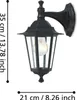 EGLO Applique da esterno Laterna 4 Fino a 60 W Nero 22467 Anteprima dell’immagine prodotto 7