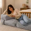 Pouf letto sfoderabile 70x190 cm BANANAIR grigio chiaro Anteprima dell’immagine prodotto 10
