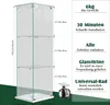 UnboxG Glasvitrine Standvitrine Weiß mit LED- 123.3 x 35 x Produktbild-Vorschau 6