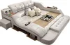 Design Bett XXL Big Betten Leder Polster Hotel 180x200cm Anteprima dell’immagine prodotto 5