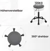 EUGAD Schminkhocker höhenverstellbar, Drehhocker mit Produktbild-Vorschau 8