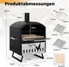 Venkovní pec na pizzu COSTWAY, dvouvrstvá pec na pizzu s Náhled obrázku produktu 3