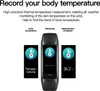 Diagram showing how to record body temperature with a smart watch. Produktbild-Vorschau