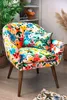 Excelsa Fiori Frida fauteuil polyester et bois 70.5x65x83 Voir les images du produit 1