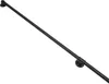 A black metal handrail mounted on a white background. Náhled obrázku produktu