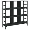 vidaXL Credenza nera 102x32x103,5 cm materiale a base di Anteprima dell’immagine prodotto 6