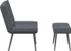 Relaxsessel mit Hocker Dunkelgrau Samt Produktbild-Vorschau 5