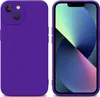 A purple iPhone case is shown from the back and front. Produktbild-Vorschau