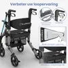 ELONEO 2-in-1 rolstoel/rolator, opvouwbaar en lichtgewicht Productafbeelding-voorbeeld 5