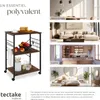 Chariot de service Rugby 65,5x45,5x88,5cm - Bois foncé Voir les images du produit 7