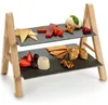 KINVARA | Etagere - 38 x 26 x 20 cm - schwarz beige - Produktbild-Vorschau 1