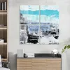 DEQORI Glasbild Echtglas 4x50x50 cm 'Blaue Tiefen' Produktbild-Vorschau 3