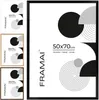 Cadre photo FRAMAI® 50 x 70 cm, noir, en MDF, cadre Voir les images du produit 1