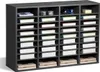 A gray multi-compartment organizer filled with books and office supplies. Náhled obrázku produktu
