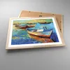 Gerahmtes Poster - Rahmen in heller Eiche - £ódŸ Hafen Bunt Produktbild-Vorschau 3