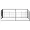 vidaXL Buda dla psa czarna 200x100x70 cm stalowa - Budy i Podgląd zdjęcia produktu 3