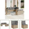 The Living Store 8-tlg. Garten-Sofagarnitur mit Kissen Produktbild-Vorschau 1