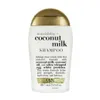 A white bottle of OGX Coconut Milk Shampoo with a gold cap. Náhled obrázku produktu