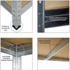 Collage of close-up images showing details of a shelving unit. Produktbild-Vorschau